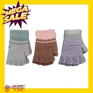 Korean Knitted GLOVES 1/ 2 Fingers 9110 / GLOVES (6952038491104)