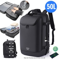 TANGCORLE 2026 Expandable 50L Backpack Vacuum Compression 17.3-Inch Laptop Travel Backpack For Men T