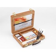 【品 · 創藝】精品美術-英國WINSOR&amp;NEWTON牛頓竹盒精裝12色專家級塊狀水彩套組 (缺貨)