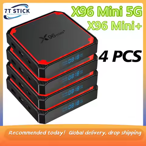4 PCS / Set X96 MINI 5G Android 9.0 TV Box Amlogic S905W4 X96mini Plus TVBOX 2.4G 5G Wifi 4K HD Medi