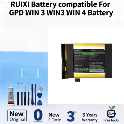 RUIXI Battery compatible For GPD WIN 3 WIN3 WIN 4 3950mAh 565774-3S Batteries + Free Tools