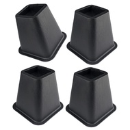 SJM 6Inch Bed Furniture Risers 4Pcs Sturdy Plastic Leg Lifts For Table Sofa Desk