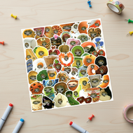 69pcs Lovely Fruit Cat Stickers – Graffiti Art Decorative Stickers for Phones, Laptops, Stationery, 