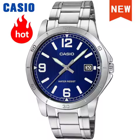 Casio watch Steel band quartz watch 30 meters water resist men watch MTP-V004D Series