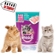 Makanan Kucing Basah Kucing Kitten Whiskas Junir Tuna - Ukuran Sachet 85gramo