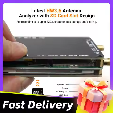 2.8 Inch TFT Monitor Network Analyzers MF HF VHF UHF Antenna Analyzer with SD Card Slot USB 5V 120mA