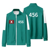 🎉Cosplay🎉  Season 2 Squid Game 456 Kids Jacket Halloween Cosplay Costume Tracksuit Casual Sports Net