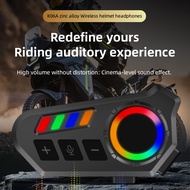 RGB Atmosphere Light | Bluetooth Helmet Headset | CX5756C Chip | BT 6.0 | 20H Battery | IP65 Rating 