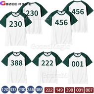 Adult&Child Season 2 Squid Game T-shirt 456 001 222 230 388 Figure Cosplay Costume Top Halloween Par