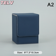 TELV กล่องสำรับไพ่ซื้อขายกล่องเก็บการ์ดที่แข็งแรงทนทานกล่องใส่การ์ดเกมแบบสะสมมีการ์ด80 + หรือ100 +