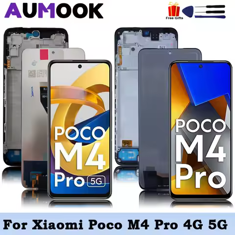 AMOLED LCD For Xiaomi Poco M4 Pro 4G LCD Display With Frame for Xiaomi Poco M4Pro 5G Touch Screen Di