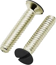 Glvaner (100 pcs) #6-32 x 1 inch Length Panel Screws Wall Switch Plate Screws with Black Color Oval 