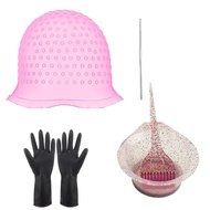 Hair Dyeing Tool Silicone Highlighting Cap Hair Dyeing Bowl Hair Dyeing Brush Hairdressing Hair Dyei