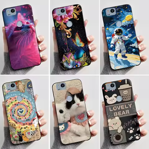 For Google Pixel 2 XL Phone Case Ultra Thin Slim Soft Silicon Lovely Cat Back Cover For Google Pixel