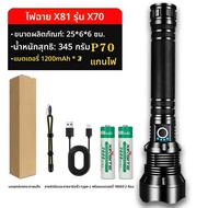 Defasilk | ไฟฉายกลางแจ้งปรับซูมได้ ชาร์จ USB อัลลอยด์ XHP90