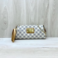 LV白Damier Azur Eva鏈條斜背包N55214