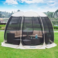 Alvantor Screen House Gazebo, 6-10-15 Person Pop Up Igloo Screened Canopy Tent with Mosquito Netting