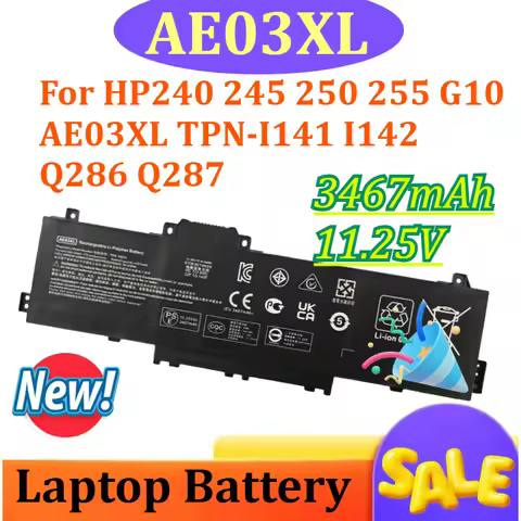 AE03XL 3467mAh 11.25V Compatible with HP240 245 250 255 G10 AE03XL TPN-DB1N TPN-I141 I142 Q286 Q287 