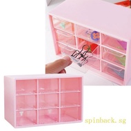 SPIN Practical 9 Grid Cosmetic Jewelry Box Multipurpose Desktop Organizers