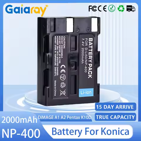 D-Li50 NP-400 2000mAh Camera Rechargeable Battery for Konica Minolta DiMAGE A1 A2 Pentax K10D K20D D
