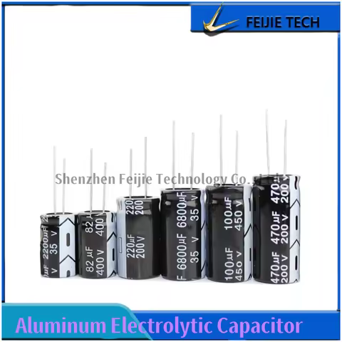 10V 16V 25V 35V 50V 400V 450V DIP Aluminum Electrolytic Capacitor 100UF 220UF 330UF 470UF 680UF 1000