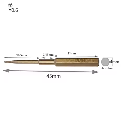 Magnetic S2 Precision Screwdriver H4 Bit 0.6 Y Tip Tri-Point Bits for iPhone X 8 7 6S 6 Plus 11 Pro