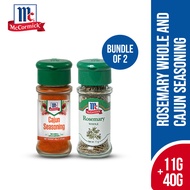 McCormick Rosemary Leaves Whole 11g + McCormick Cajun Seasoning 40g | Bundle of 2