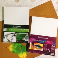 Pack Of 50 Sheets Renaissance White Bond Paper 100 Pounds A4 Size 200 Grams Thick Rough/Smooth Type