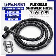 1.2M 1.5M 2M Stainless Steel Flexible Shower Hose Pipe Toilet Spray Bidet Hose Bathroom Black Flexible Hose Universal