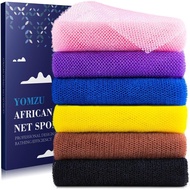 Span Jaring Afrika Pengelupasan Span Mandian Menggosok Kain Panjang Cuci Pancuran Scrubber Badan - 6