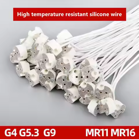 5-200pcs/lot MR16 MR11 GU5.3 G5.3 G4 G9 lamp base connector cable lamp Socket base lamp fitting fix 