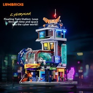 Lumibricks | Educational Cyberpunk Style Levitation Train Station Diorama Building Blocks