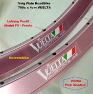 Rims VeSepeda Fixie RoadBike 700c 4cm 32Hole Vuelta - veestore01