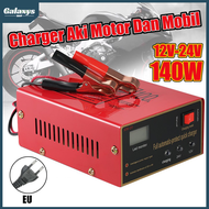 Charger Aki Motor Mobil/Otomatis Accu Kering Dan Basah Lead Acid Battery Charger Auto Charger Aki/Kering Dan Basah Digital Otomatis Lead Acid Smart Battery Charger 12V / 24 Volt/Accu Mobil Motor/Listrik Indikator