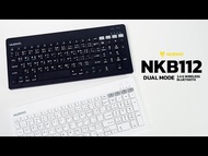 NUBWO NKB112 คีย์บอร์ดไร้สาย เชื่อมต่อแบบ Wireless และ บลูทูธ น้ำหนักเบา