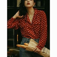 Women's Retro Polka Dot Shirt - Inspired by 80s Fashion