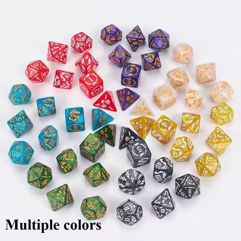 7Pcs Dragon Set Dice Polyhedral Dice for Dungeon Dragons Dadi D&d RPG Role Playing Game Dice for RPG
