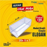 (Pack of 25 pcs) Mica Medicine Box Mix/ Mix Size (20x5x7, 20x8x7, 23x8x7cm)