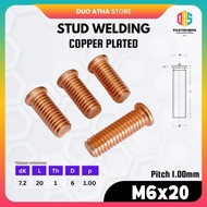 Stud Welding Bolt M6x20 Copper Plated Stud/ Bolt M6x20 Copper M6x20 Copper Shooting Bolt M6 Bolt