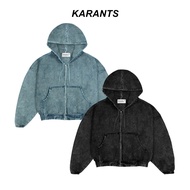 Karants Hoodie Zip Boxy Jeans Basic Lelaki - AK30
