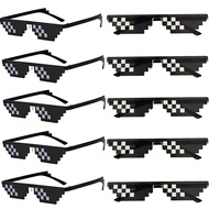 Wholesale Unisex Thug Life Party Sunglasses 8 Bits Style Pixel Mosaic MLG Photo Props Glasses