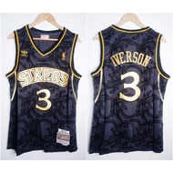 NBA CLASSIC HWC BLACK TOILE SIXERS 3 ALLENIVERSON MITCHELL&NESS BASKETBALL JERSEY