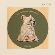 EMJOUR Embroidered Sticker Card-Fadou Butt | French Bulldog Souvenir Gift Card Bag Decoration Phone 