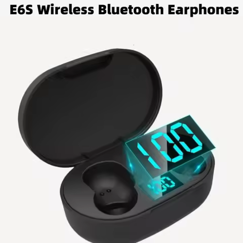 TWS E6S Wireless Headphones Bluetooth Earphones Headset with Mic Sport Noise Cancelling Earbuds for 