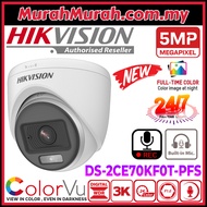 HIKVISION ColorVu 5MP Indoor Dome TVI Camera 5.0MP HIK DS-2CE70KF0T-PFS Super HD CCTV Full Time Colo