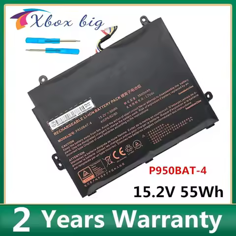 P950BAT-4 Laptop Battery For Clevo P955EP6 P950KP6 P957HR Sager NP8953 NP8955 NP8952 NP8950 6-87-P95