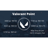 VALORANT POINT / ONLY MALYSIA / CHEAPEST AND FASTEST