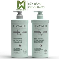 Dầu Gội Giảm Rụng Tóc Sạch Dầu Bết ELVAWELL Xanh 500ML - 1000ML
