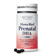 Mama Bird Vegan Prenatal DHA Vitamin, 350 mg, Algae Omega 3 Supplements, Supports Baby's Brain & Eye