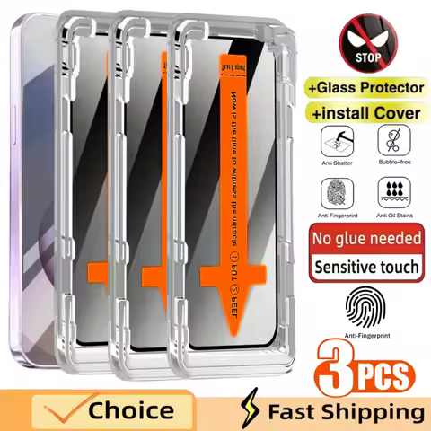 3Pcs Easy Install Anti-spy Glass For Samsung S26 Ultra S25 S24 S23 S22 S21 Plus A71 A25 A15 A35 Scre
